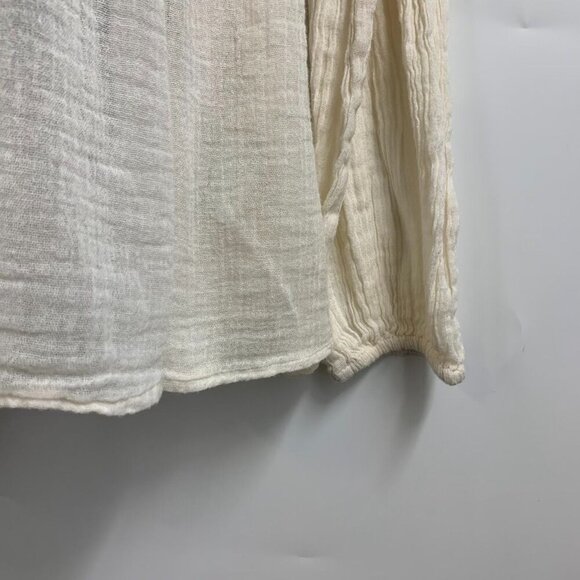 Denim & Supply Ralph Lauren Women' s Boho Ruched Relaxed Chiffon Blouse Size L - Picture 5 of 10
